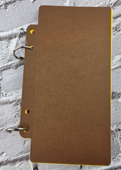 Handmade Regenbogen Journal / Scrapbook 15 Seiten Aquarellpapier (14x6,3cm) 300gsm