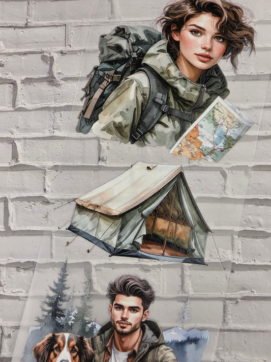 PET Tape 3D Stickerband Camping 7cm x 1,50m