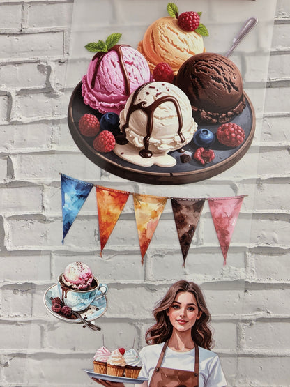 PET Tape Stickerband Ice Cream 7cm x 1,50m