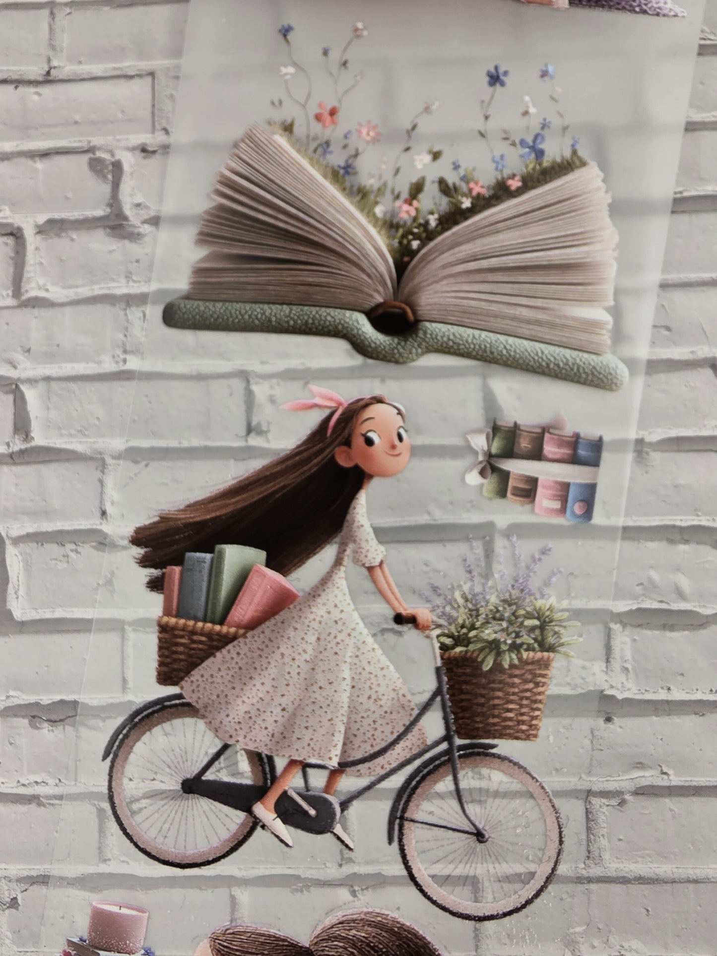 PET Tape Stickerband Whimsical spring reading 7cm x 1,50m