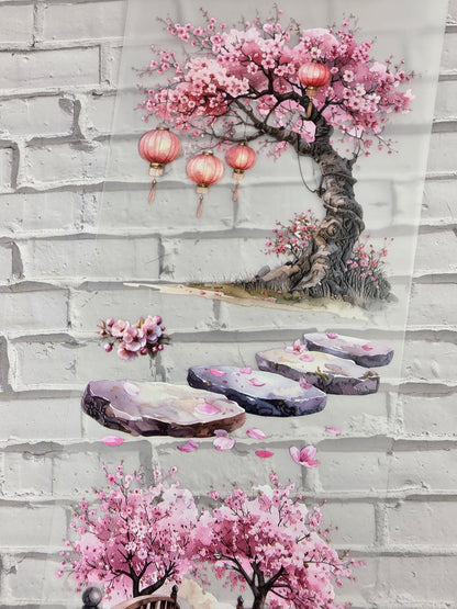 PET Tape 3D Stickerband Cherry blossom 7cm x 1,50m