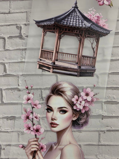 PET Tape 3D Stickerband Cherry blossom 7cm x 1,50m