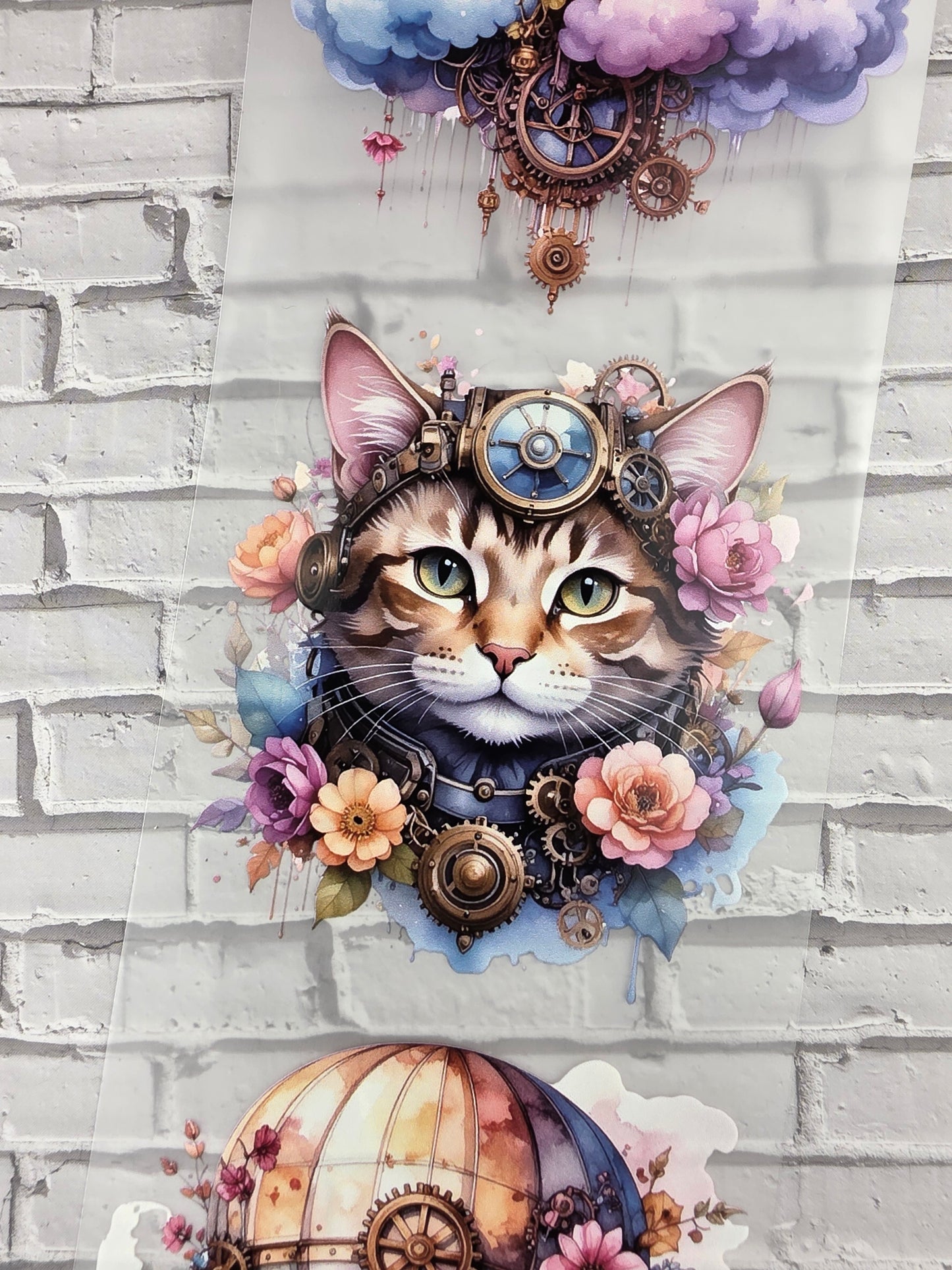 PET Tape Stickerband Steampunk spring 7cm x 1,50m
