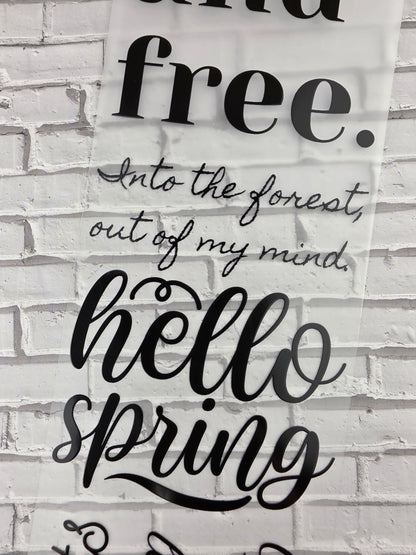 PET Tape Stickerband Spring quotes 7cm x 1,50m