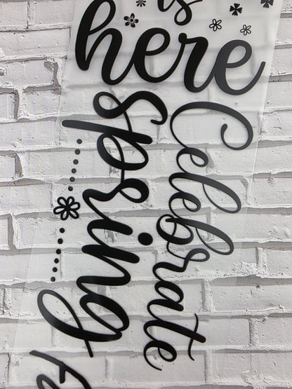 PET Tape Stickerband Spring quotes 7cm x 1,50m