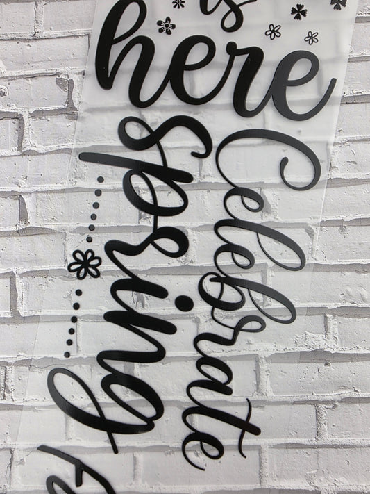 PET Tape Stickerband Spring quotes 7cm x 1,50m