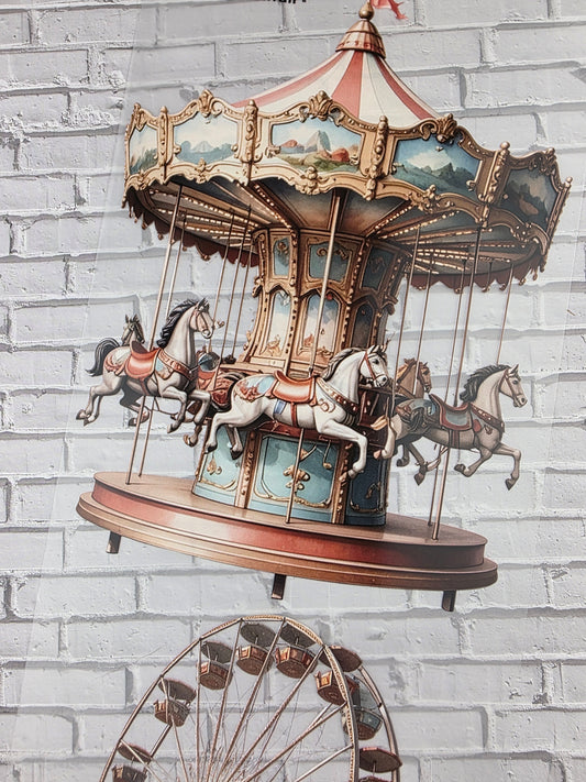 PET Tape XL Stickerband Vintage Funfair 12cm x 1,50m