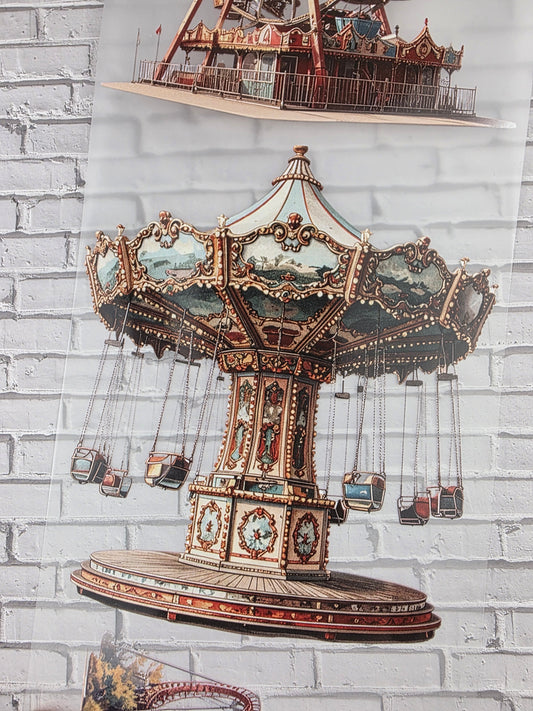 PET Tape XL Stickerband Vintage Funfair 12cm x 1,50m