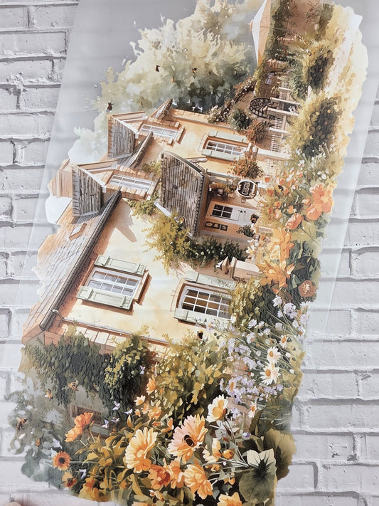 PET Tape XL 3D Stickerband Yellow spring backgrounds 12cm x 1,50m