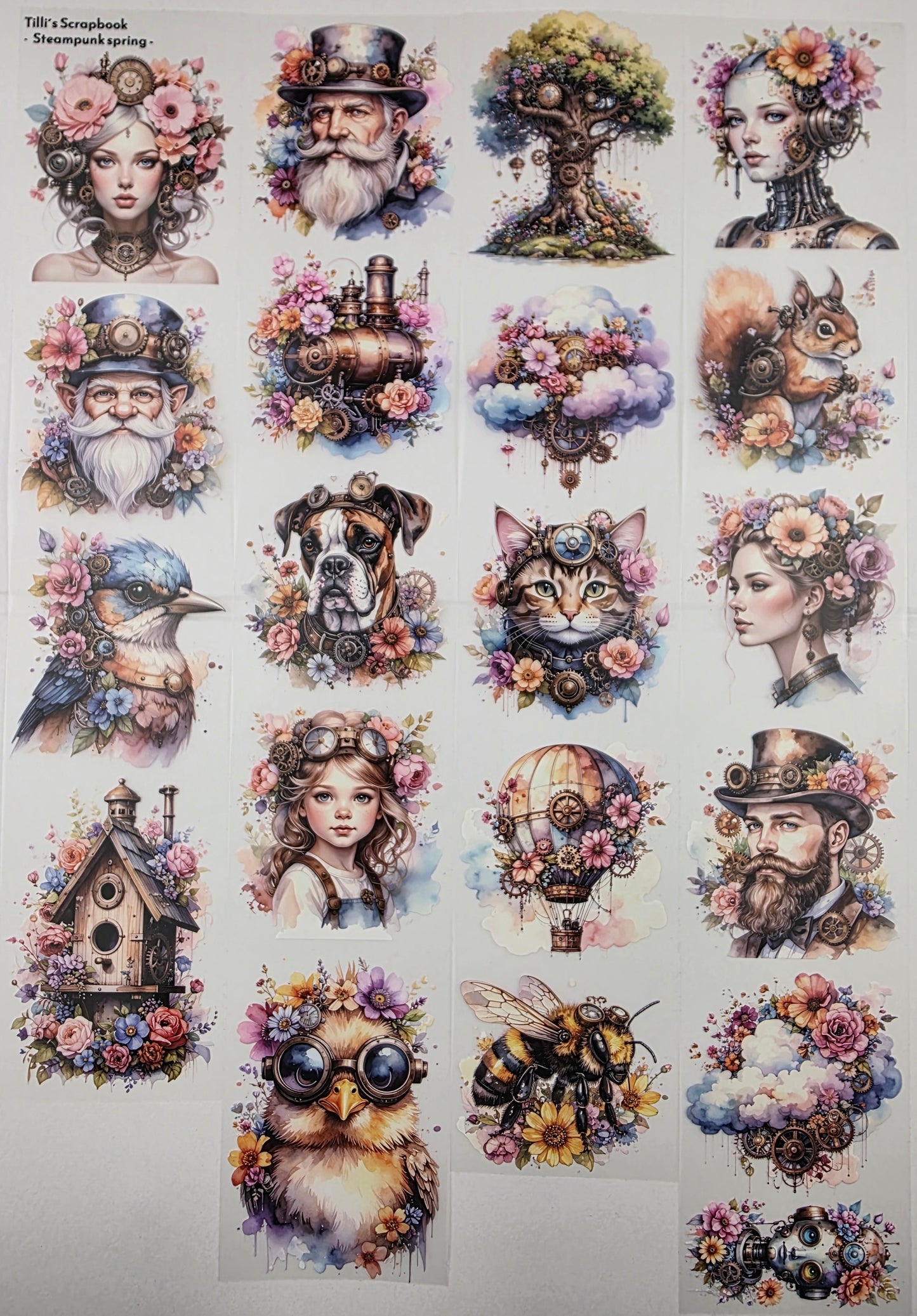 PET Tape Stickerband Steampunk spring 7cm x 1,50m