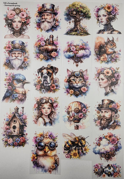 PET Tape Stickerband Steampunk spring 7cm x 1,50m
