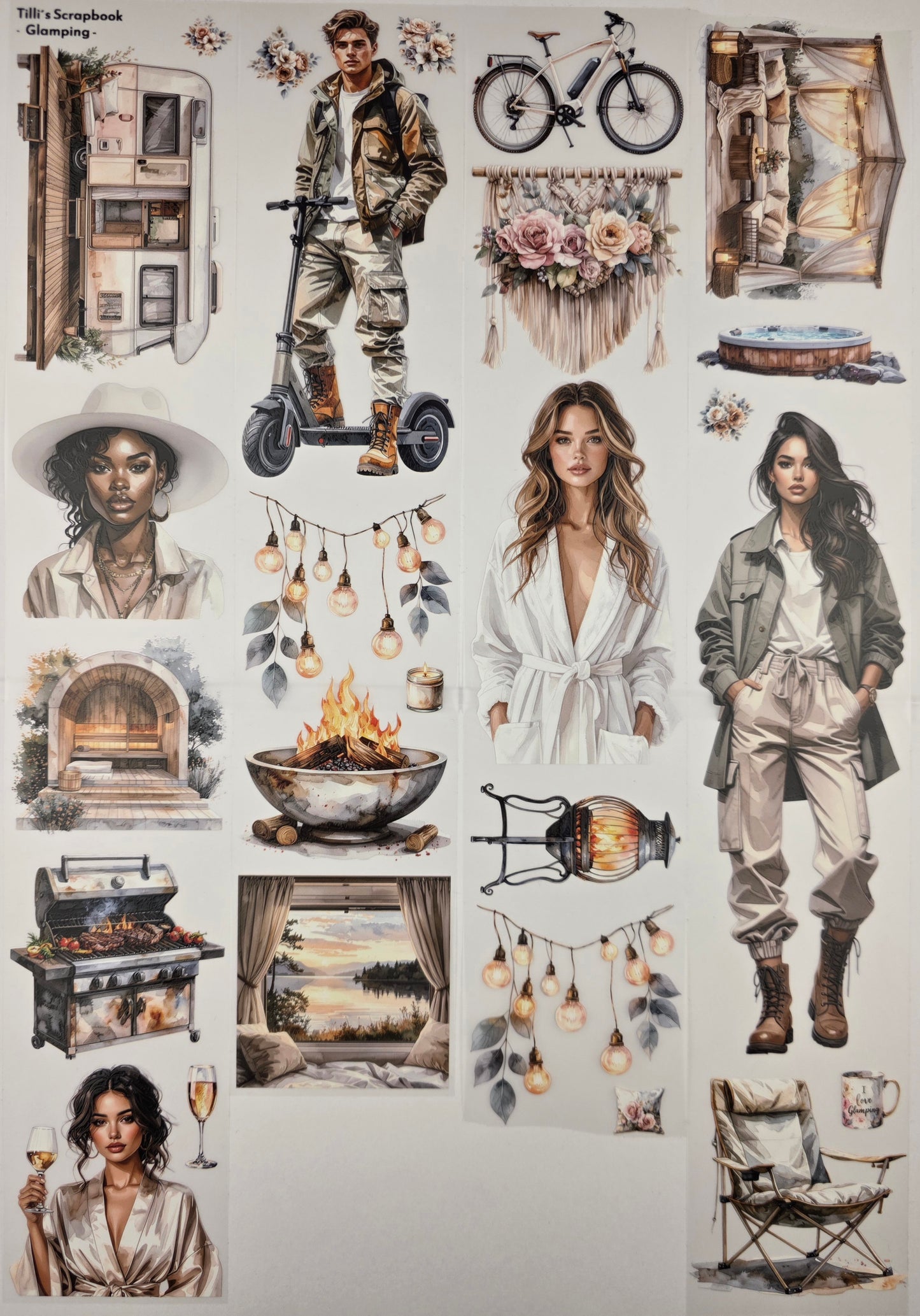 PET Tape Stickerband 6er Set 3D Bundle 7cm x 1,50m