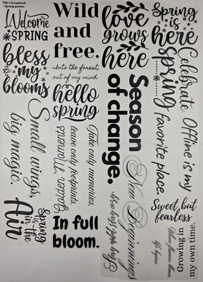 PET Tape Stickerband Spring quotes 7cm x 1,50m
