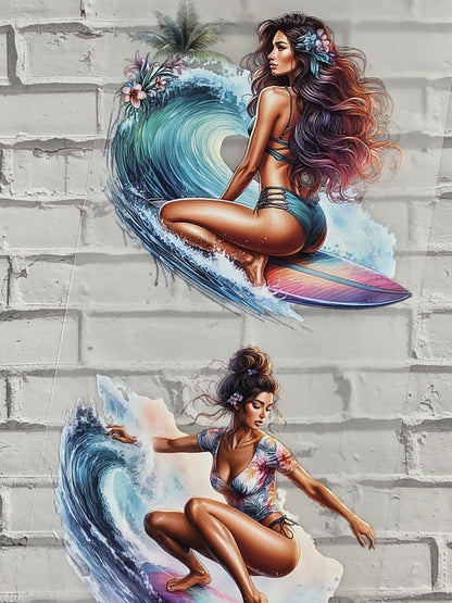 PET Tape 3D Stickerband Surfing girls 7cm x 1,50m