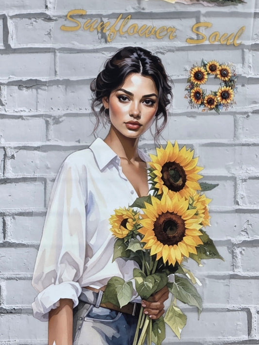 PET Tape 3D Stickerband Sunflower 7cm x 1,50m