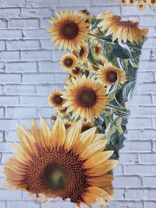 PET Tape XL 3D Stickerband Sunflower backgrounds 12cm x 1,50m