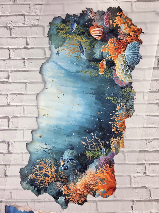 PET Tape XL 3D Stickerband Seaworld backgrounds 12cm x 1,50m