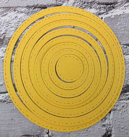 DIE Cut Stanzteile Ringe / Kreise colourful 48 Teile 270gsm