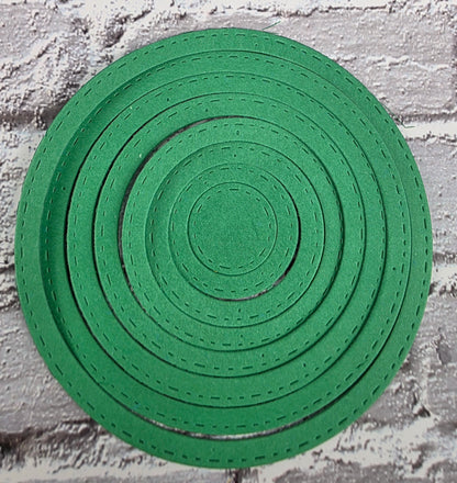 DIE Cut Stanzteile Ringe / Kreise colourful 48 Teile 270gsm