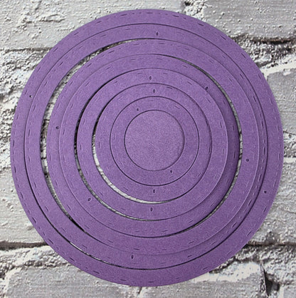 DIE Cut Stanzteile Ringe / Kreise colourful 48 Teile 270gsm