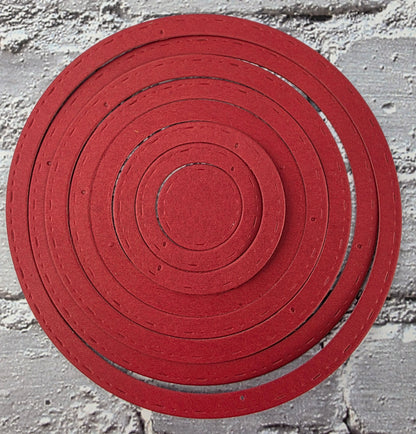 DIE Cut Stanzteile Ringe / Kreise colourful 48 Teile 270gsm