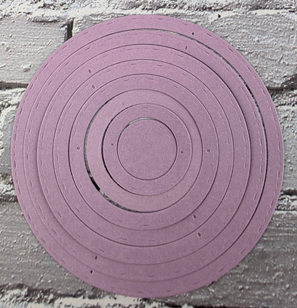 DIE Cut Stanzteile Ringe / Kreise pastell 40 Teile 250gsm