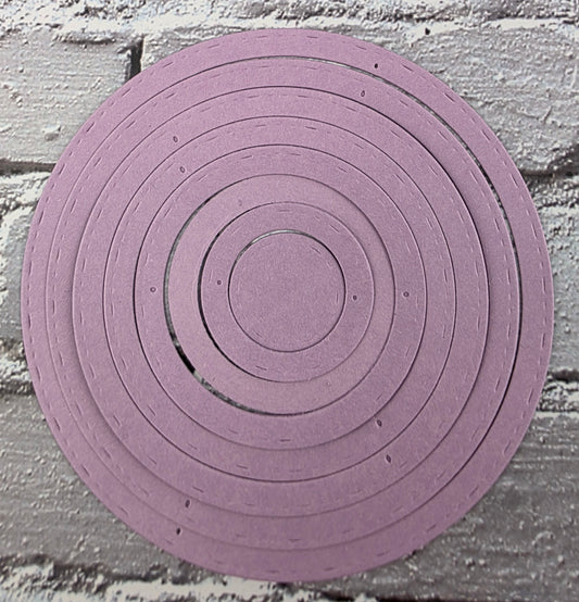 DIE Cut Stanzteile Ringe / Kreise pastell 40 Teile 250gsm