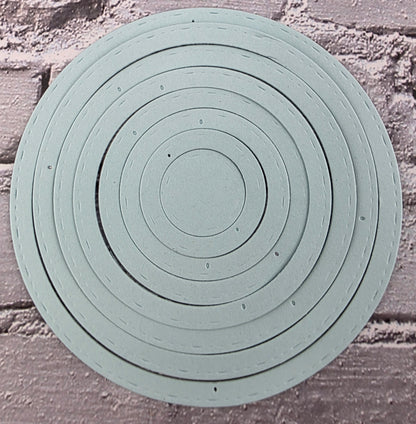 DIE Cut Stanzteile Ringe / Kreise pastell 40 Teile 250gsm