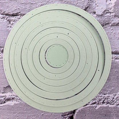 DIE Cut Stanzteile Ringe / Kreise pastell 40 Teile 250gsm