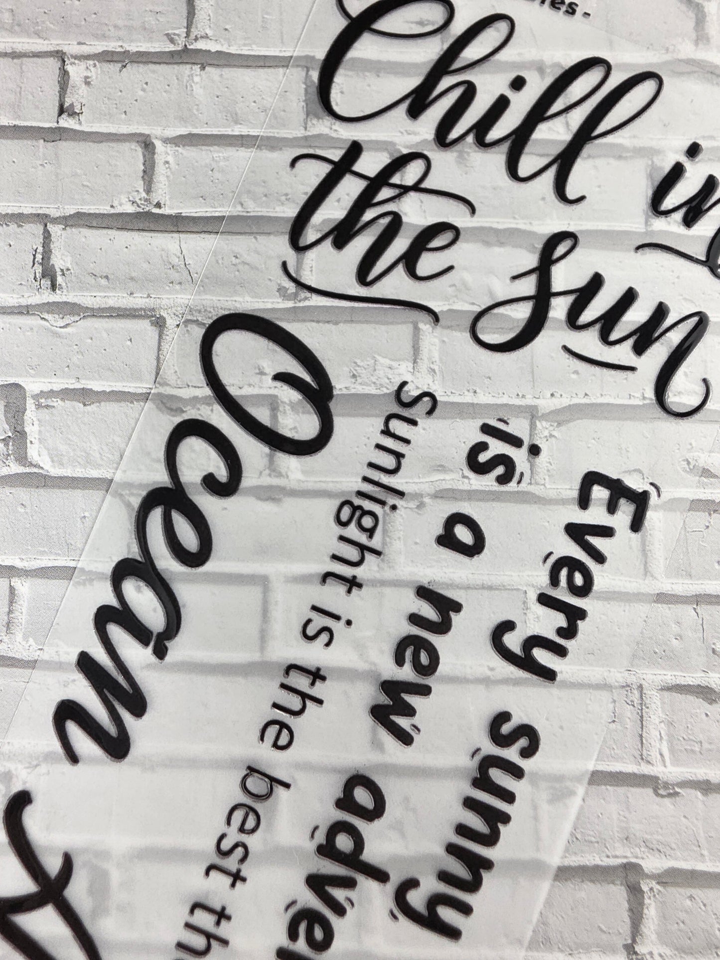 PET Tape 3D Stickerband Summer quotes 7cm x 1,50m