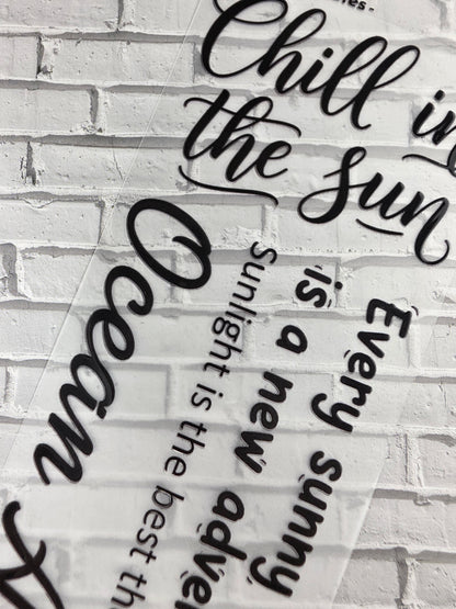 PET Tape 3D Stickerband Summer quotes 7cm x 1,50m