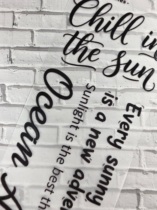 PET Tape 3D Stickerband Summer quotes 7cm x 1,50m