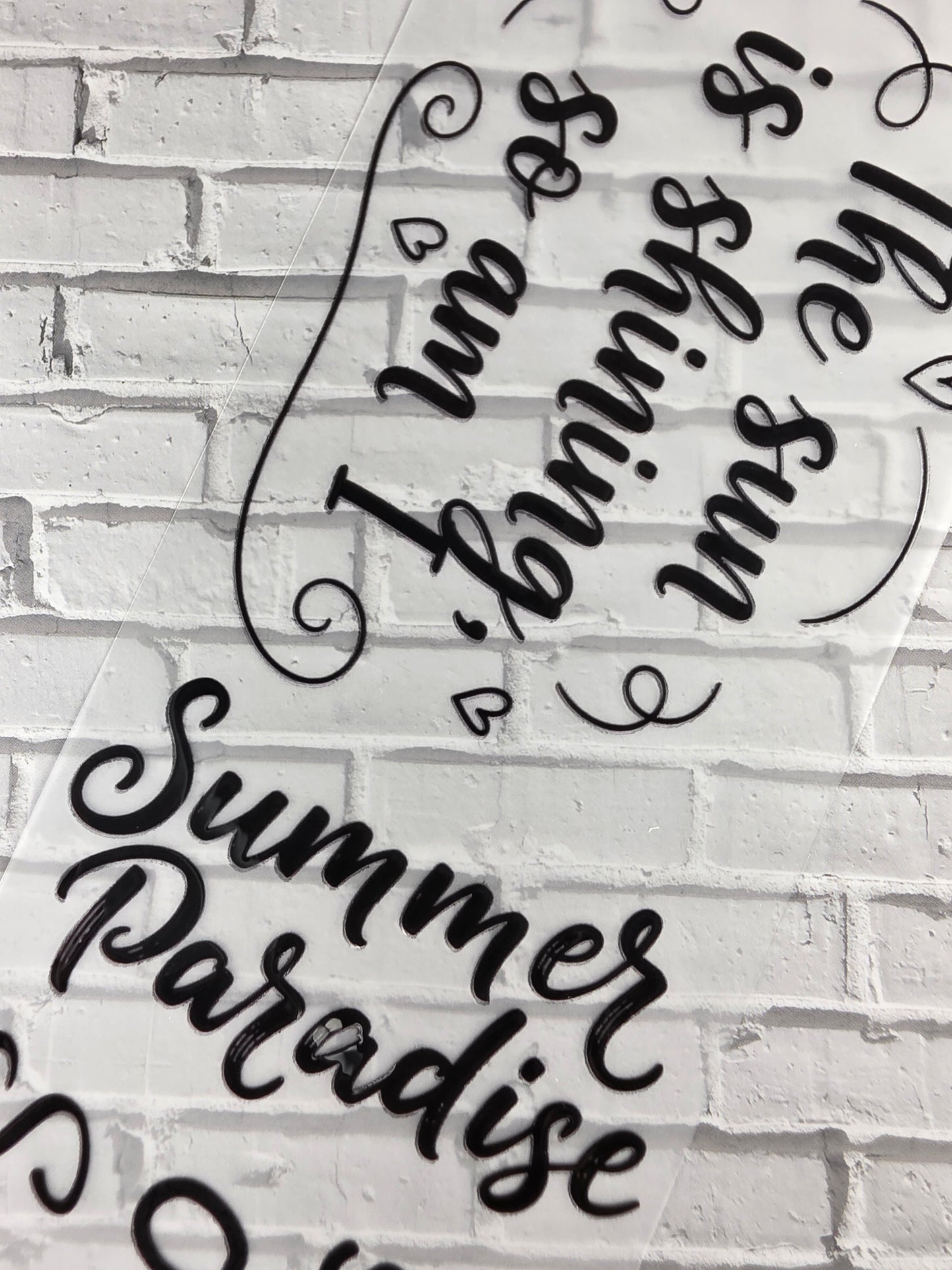PET Tape 3D Stickerband Summer quotes 7cm x 1,50m