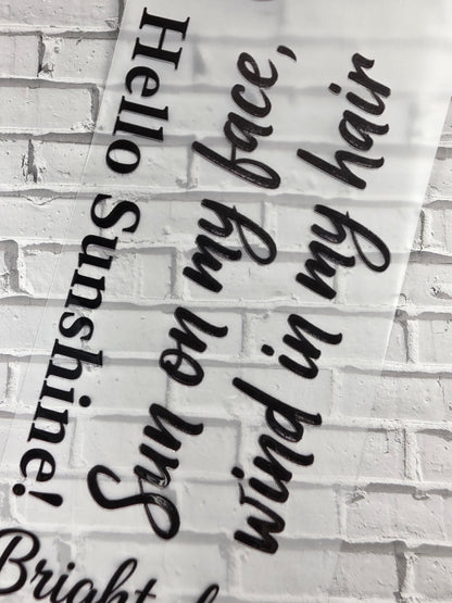 PET Tape 3D Stickerband Summer quotes 7cm x 1,50m