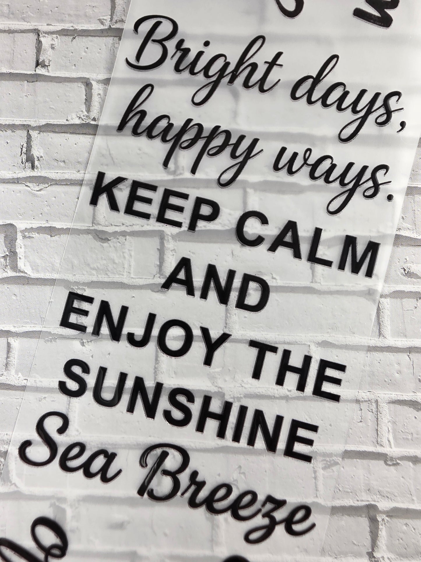 PET Tape 3D Stickerband Summer quotes 7cm x 1,50m