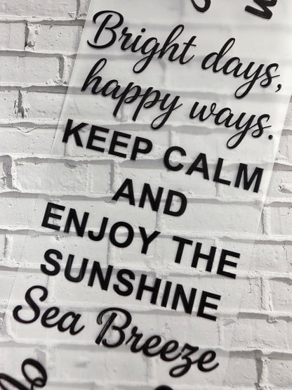 PET Tape 3D Stickerband Summer quotes 7cm x 1,50m