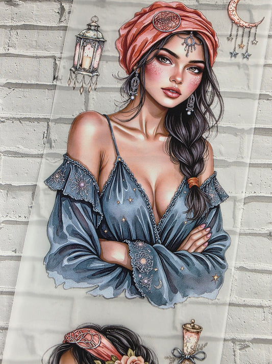 PET Tape 3D Stickerband Boho witch 7cm x 1,50m