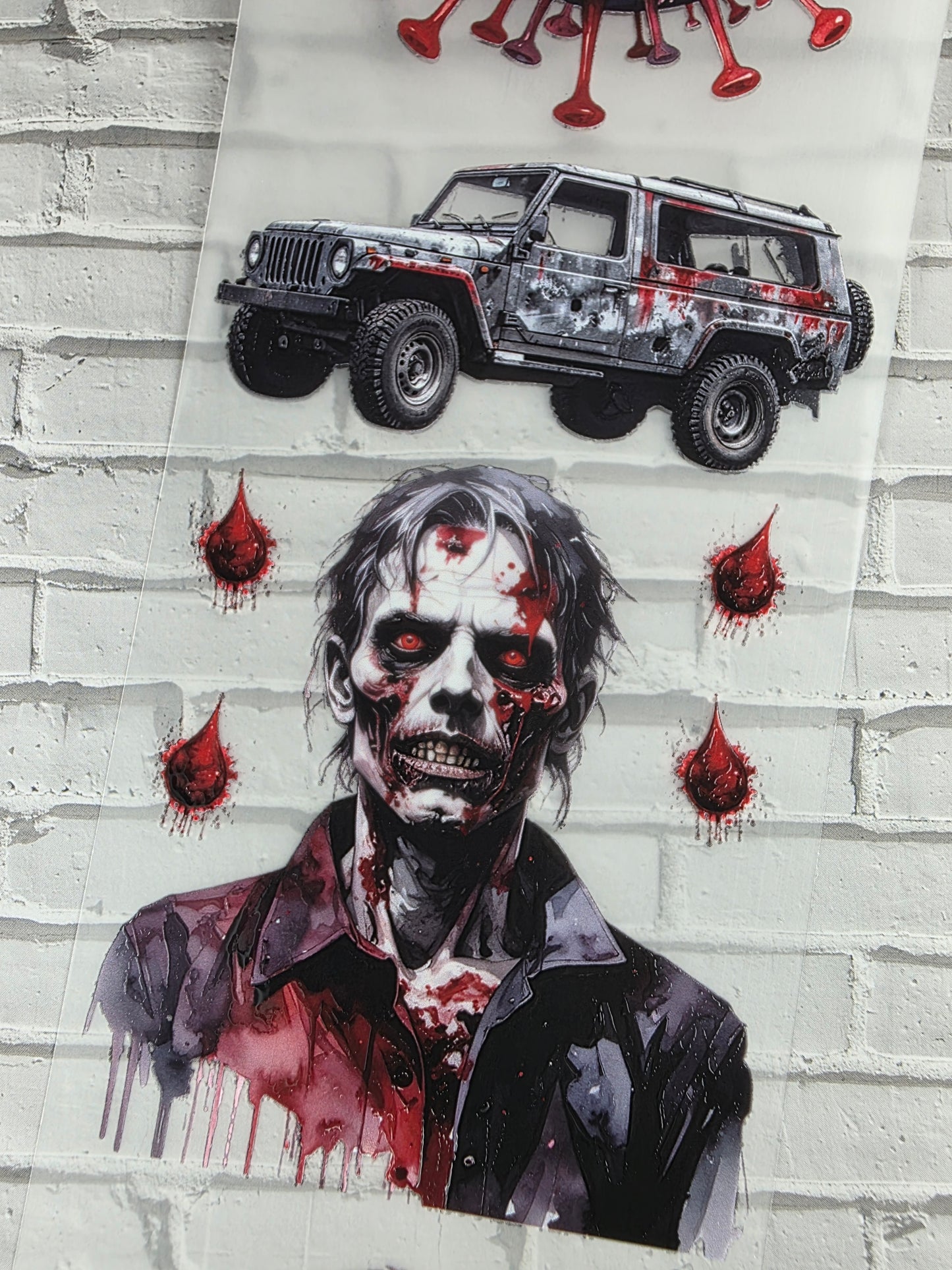 PET Tape 3D Stickerband Zombie apocalypse 7cm x 1,50m