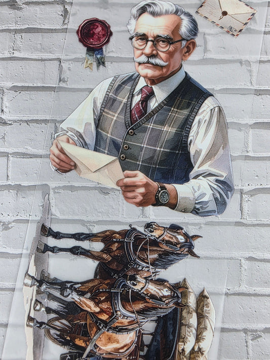 PET Tape 3D Stickerband Vintage post office 7cm x 1,50m