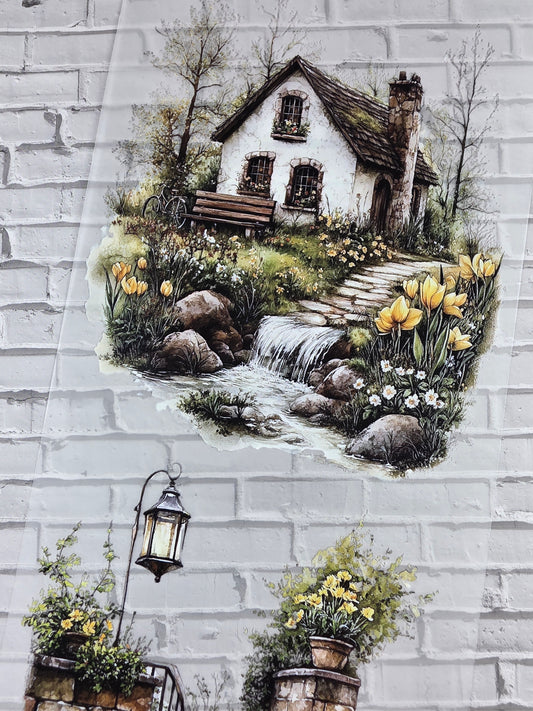 PET Tape XL 3D Stickerband Yellow cottage core 12cm x 1,50m