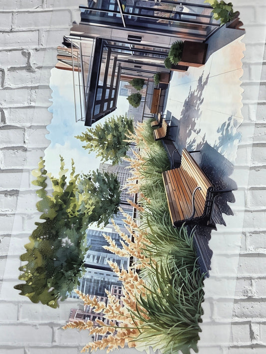 PET Tape XL 3D Stickerband New York summer 12cm x 1,50m