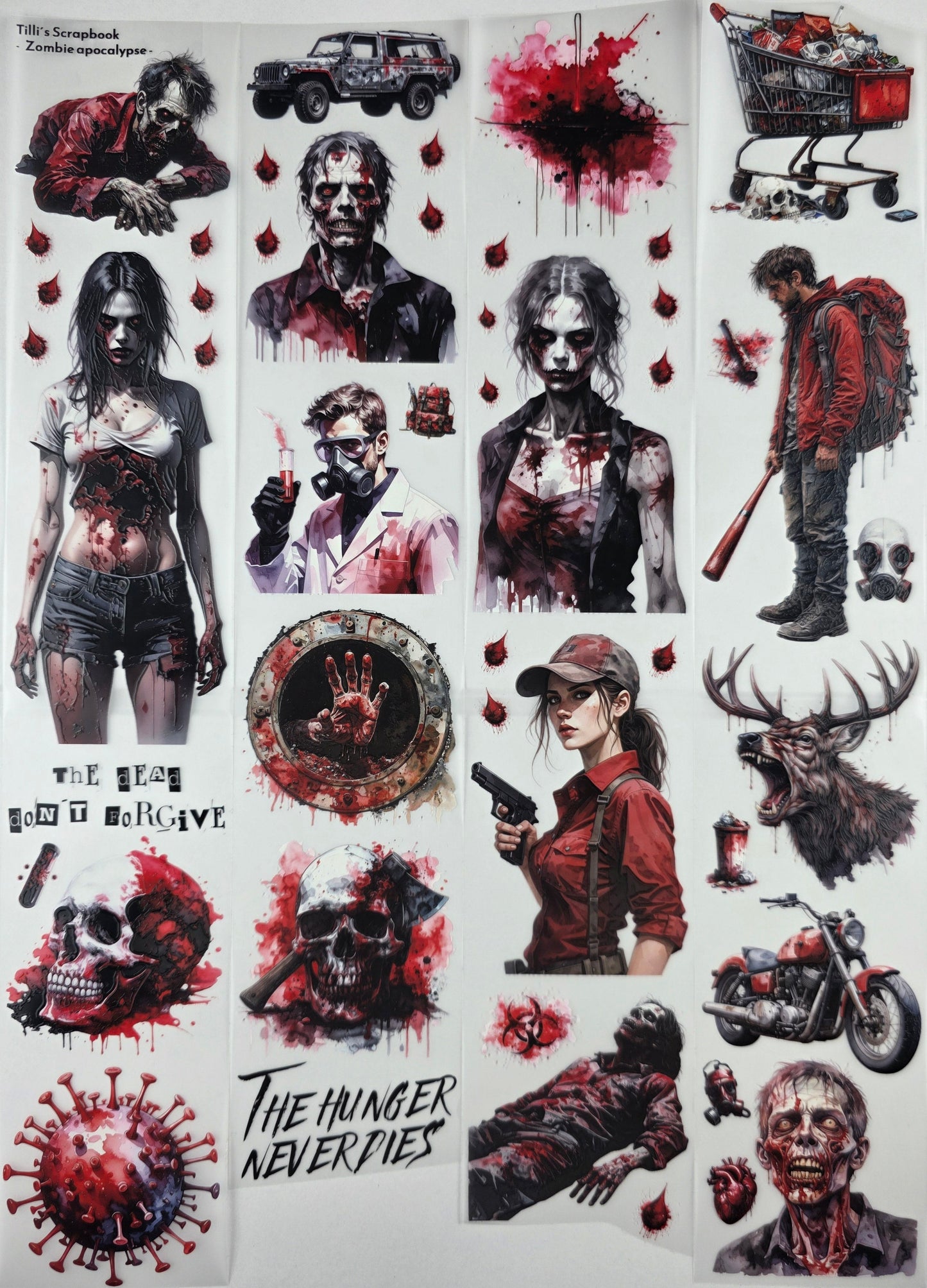 PET Tape 3D Stickerband Zombie apocalypse 7cm x 1,50m
