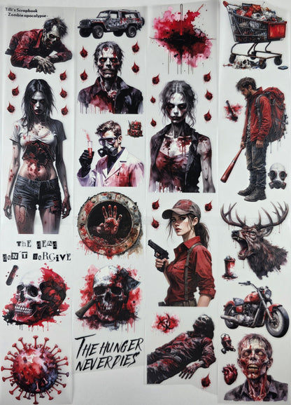 PET Tape 3D Stickerband Zombie apocalypse 7cm x 1,50m
