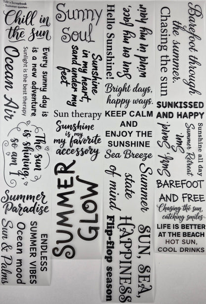 PET Tape 3D Stickerband Summer quotes 7cm x 1,50m