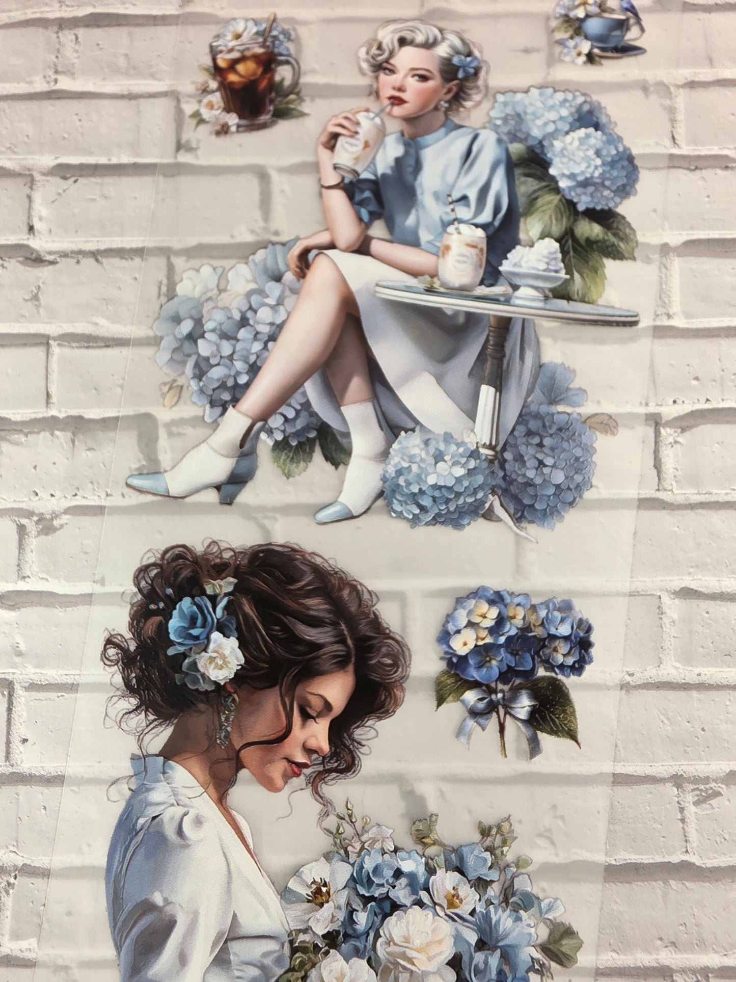 PET Tape 3D Stickerband Hydrangea 7cm x 1,50m