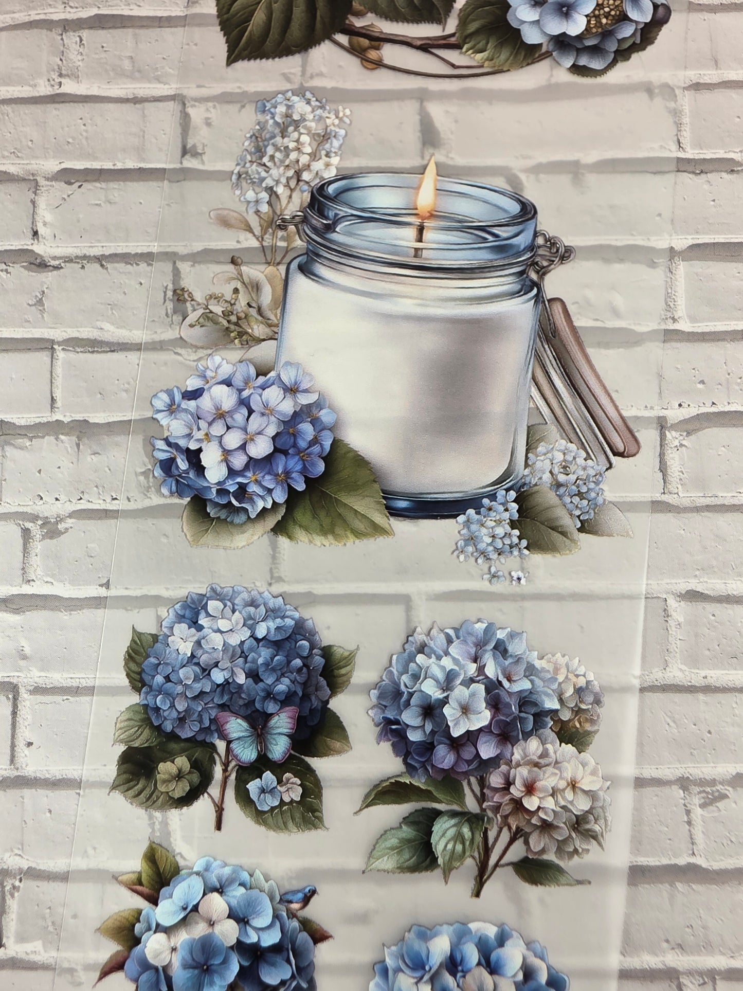 PET Tape 3D Stickerband Hydrangea 7cm x 1,50m