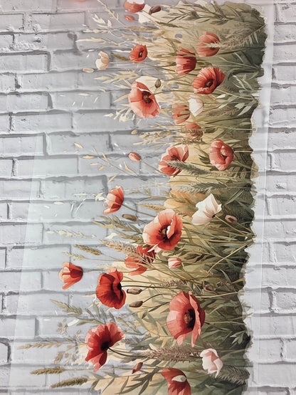 PET Tape XL 3D Stickerband Poppies backgrounds 12cm x 1,50m