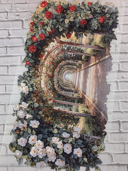 PET Tape XL 3D Stickerband Rosegarden 12cm x 1,50m