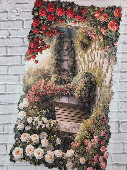 PET Tape XL 3D Stickerband Rosegarden 12cm x 1,50m