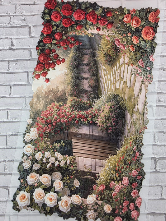 PET Tape XL 3D Stickerband Rosegarden 12cm x 1,50m